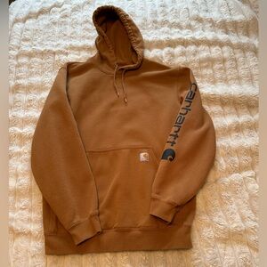 Carhartt brown Hoodie with Sleeve Logo